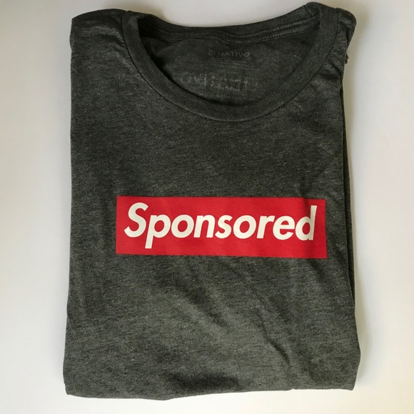 Grey Sponsored Tee *sold - Picture 4 of 4